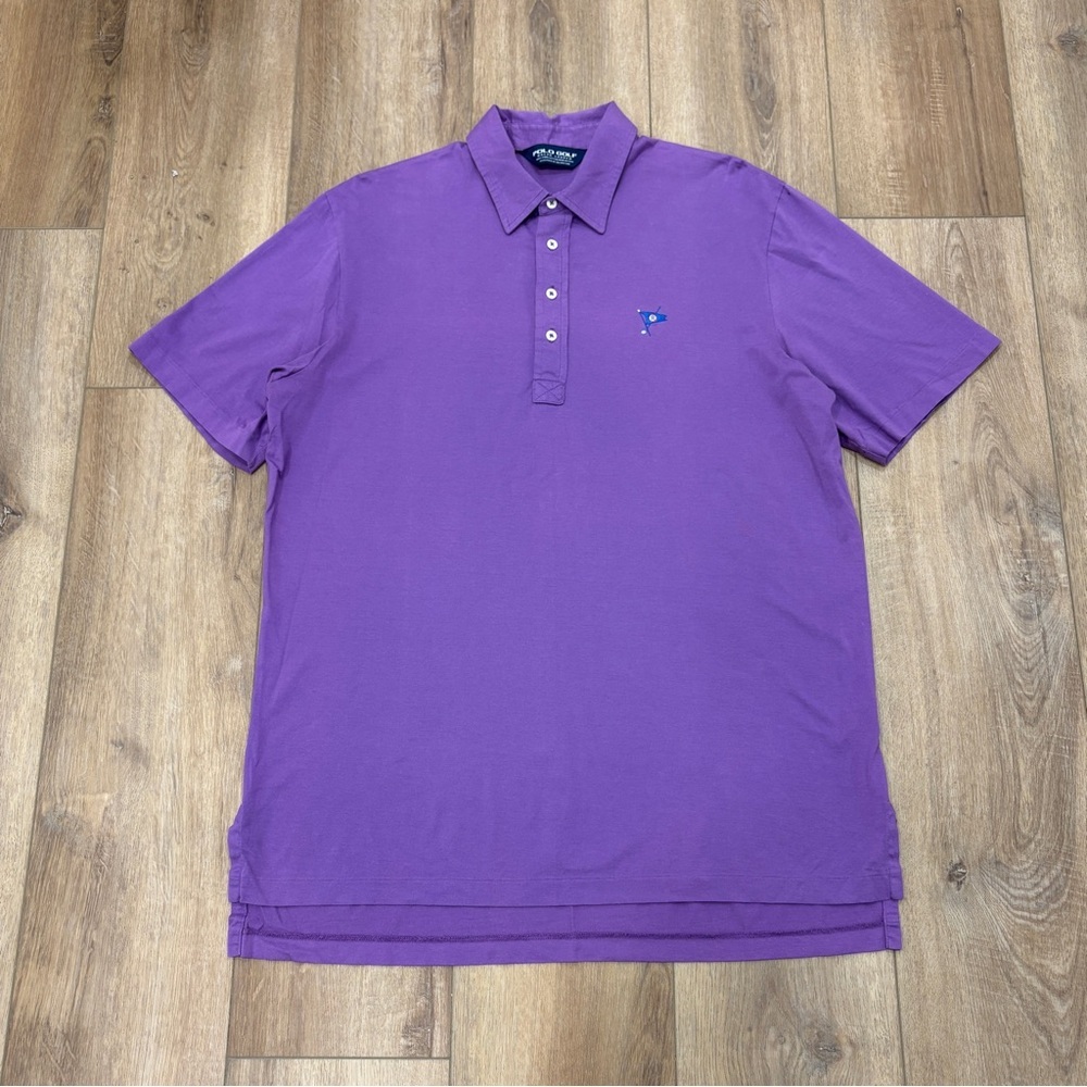 🌟POLO GOLF🌟 RALPH LAUREN MEN'S SHORT SLEEVE GOLF SHIRT PURPLE SZ L